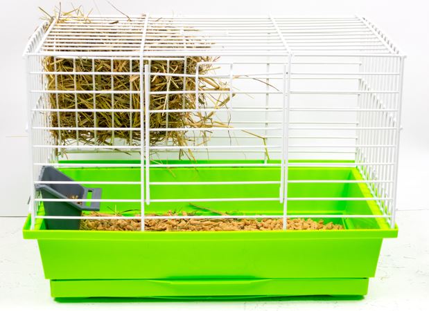 Rabbit cage, Rabbit cage with hay feeder