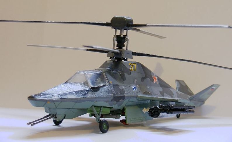 Hand-painted 1-72 plastic model of the Kamov Ka-58