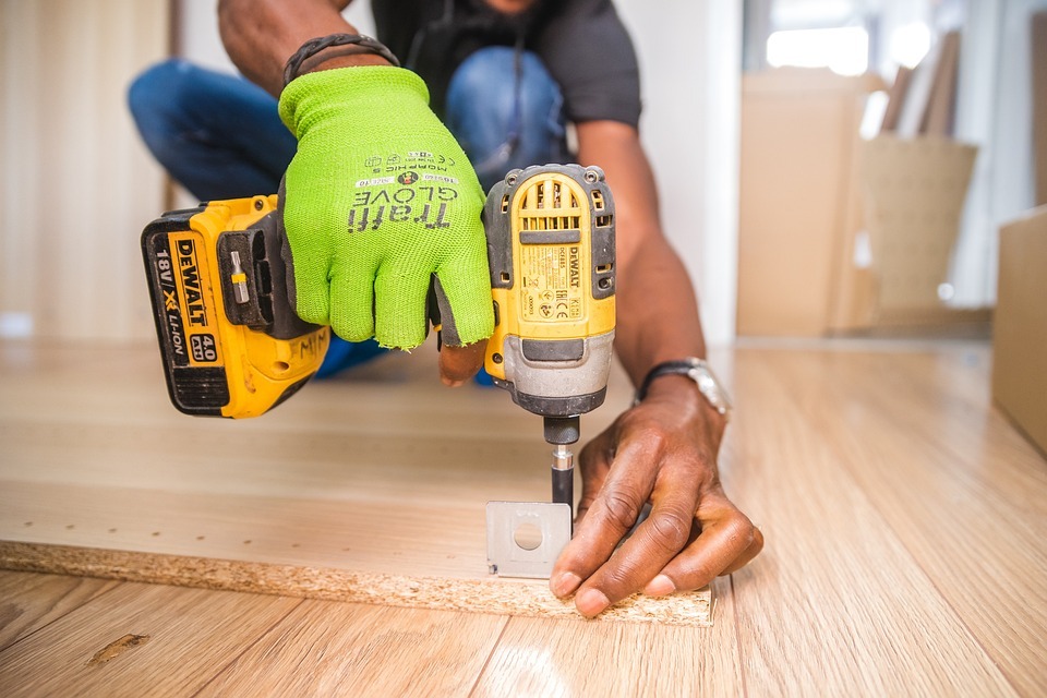 handyman using a power drill