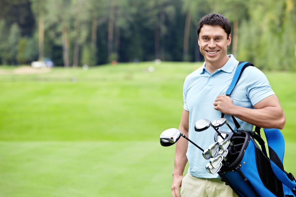 Golfer, Young Golfer, Golf Bag, Golf Course