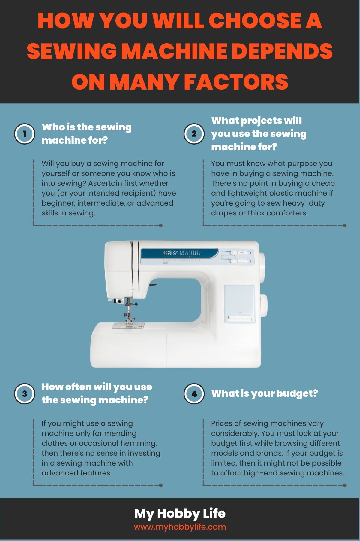 How you will choose a sewing machine depends on many factors