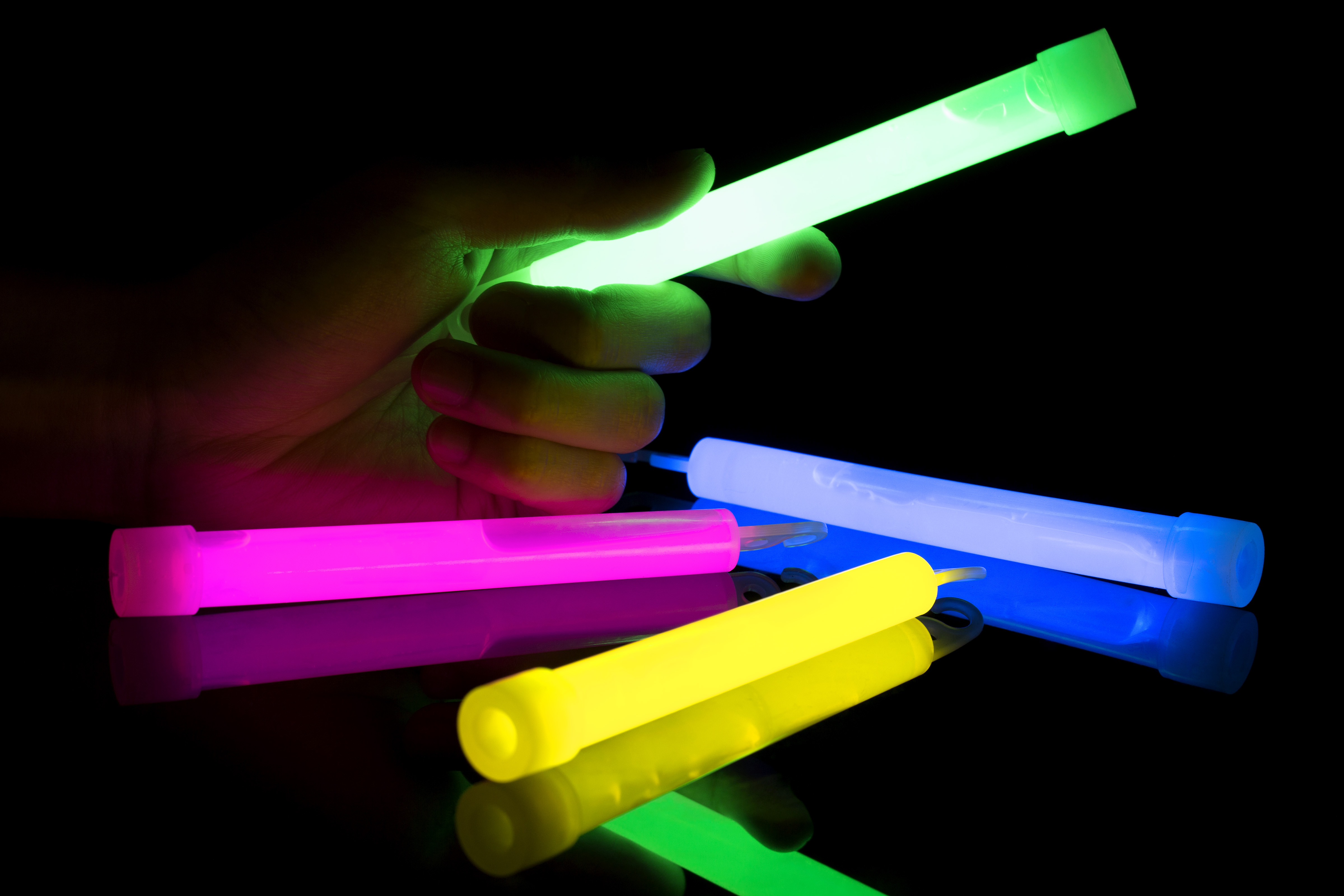 glow sticks in different colors