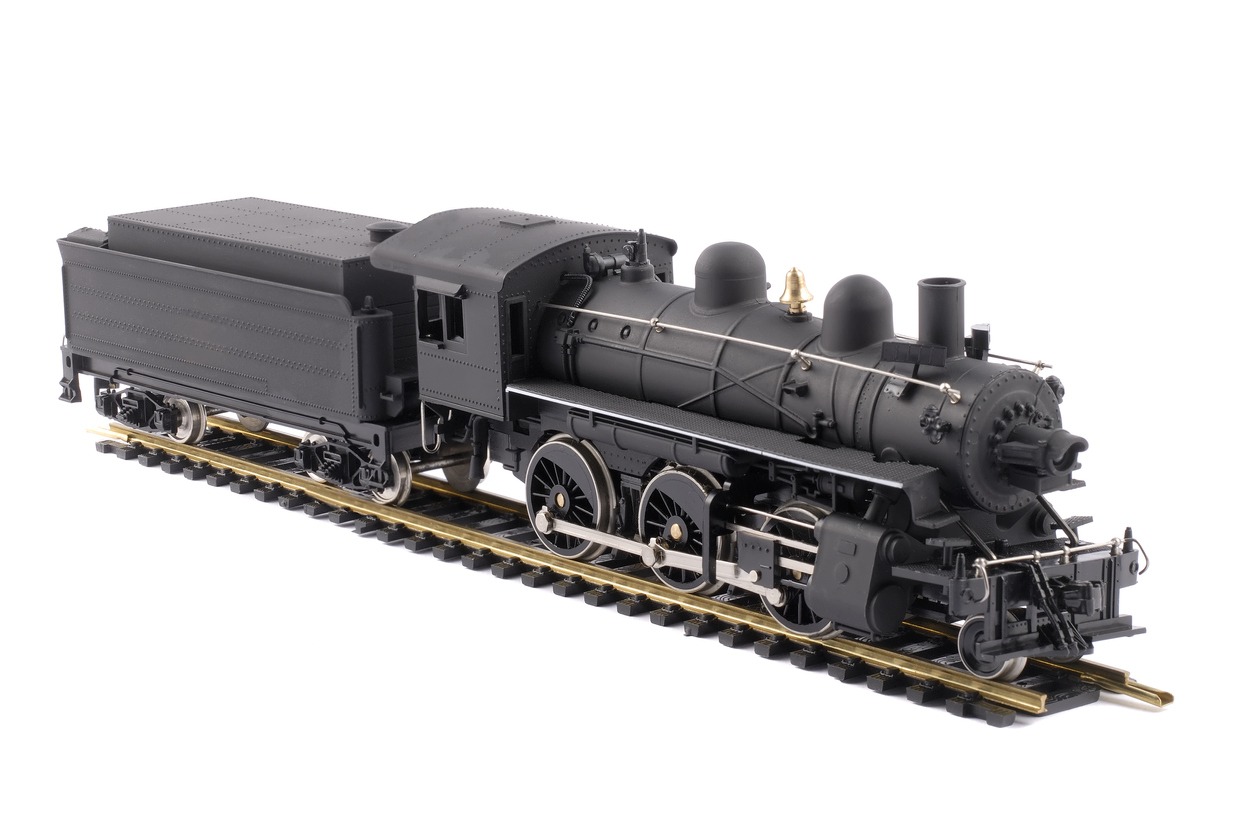 A black model train