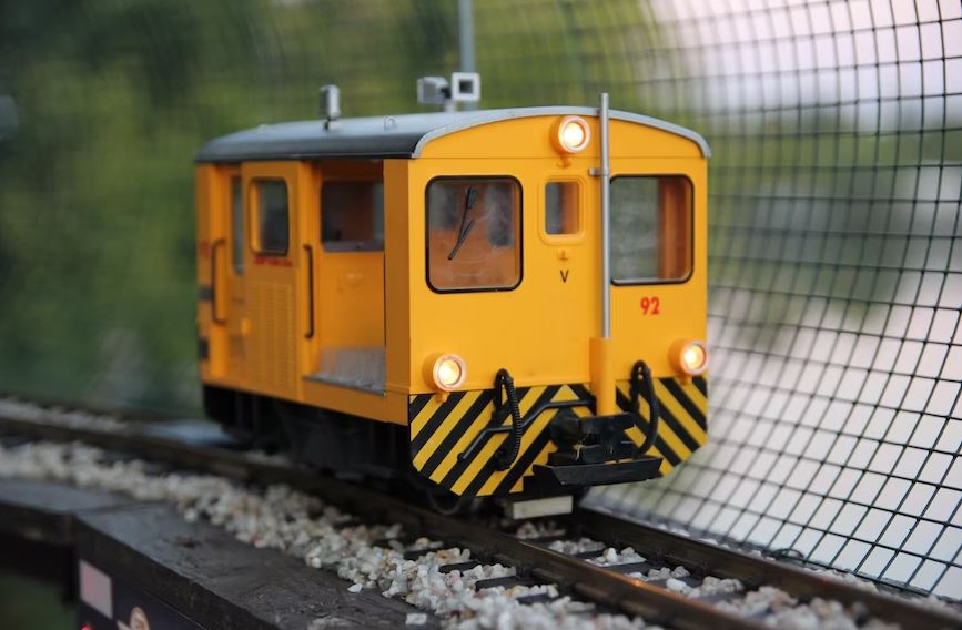 Yellow model train