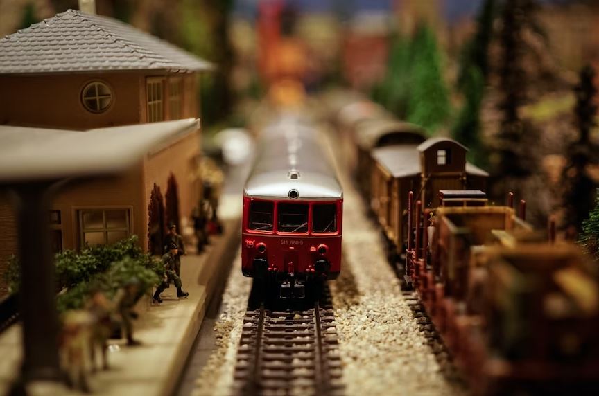 train station for a model train