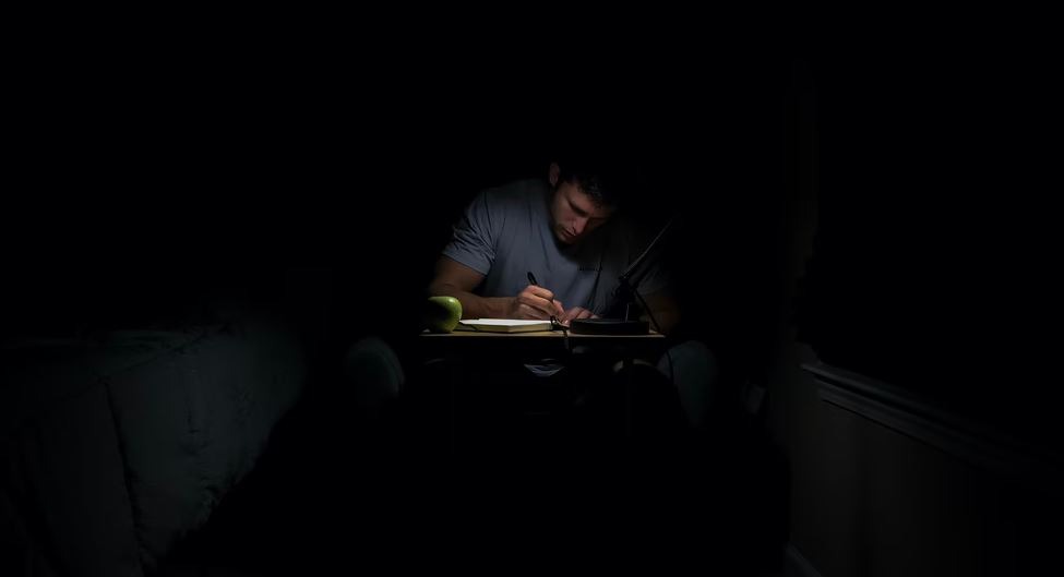 A man writing