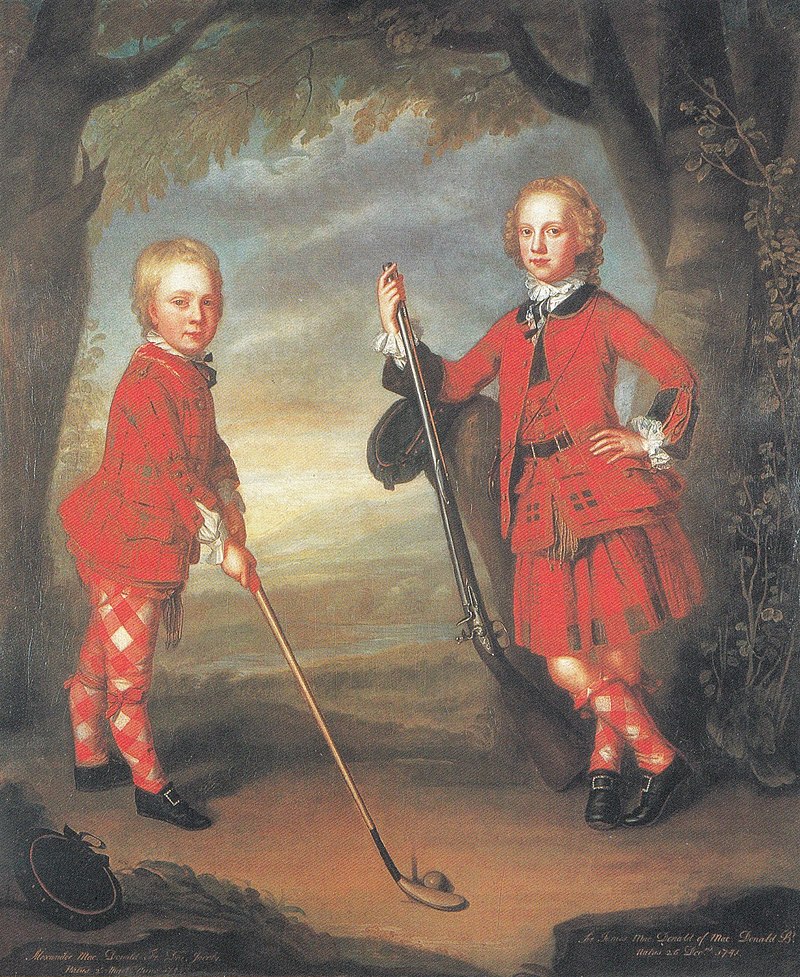 A-portrait-of-the-MacDonald-boys-playing-golf