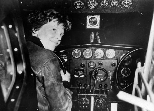 Amelia Earhart prior to her last takeoff