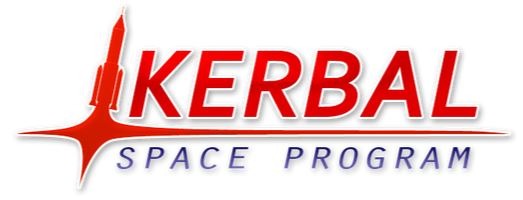 Kerbal Space Program logo, blue and red texts