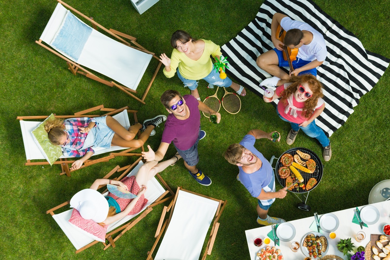 Taking-drone-selfie-during-barbecue-party-with-friends