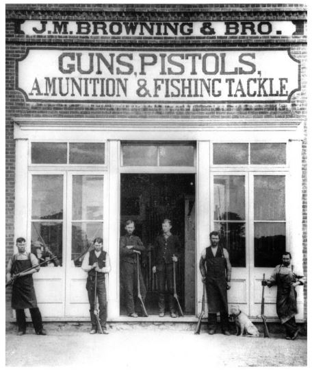 The-Browning-Brothers-in-their-legendary-gun-shop-at-Ogden-Utah-Territory-1882