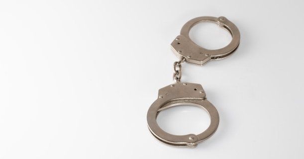 Close-up-picture-of-metal-handcuffs