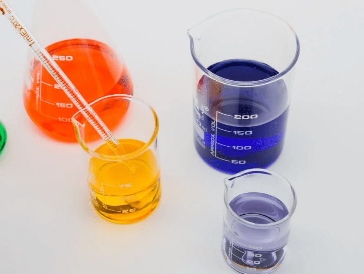 close-up-view-of-colorful-liquids-in-laboratory-glasswares