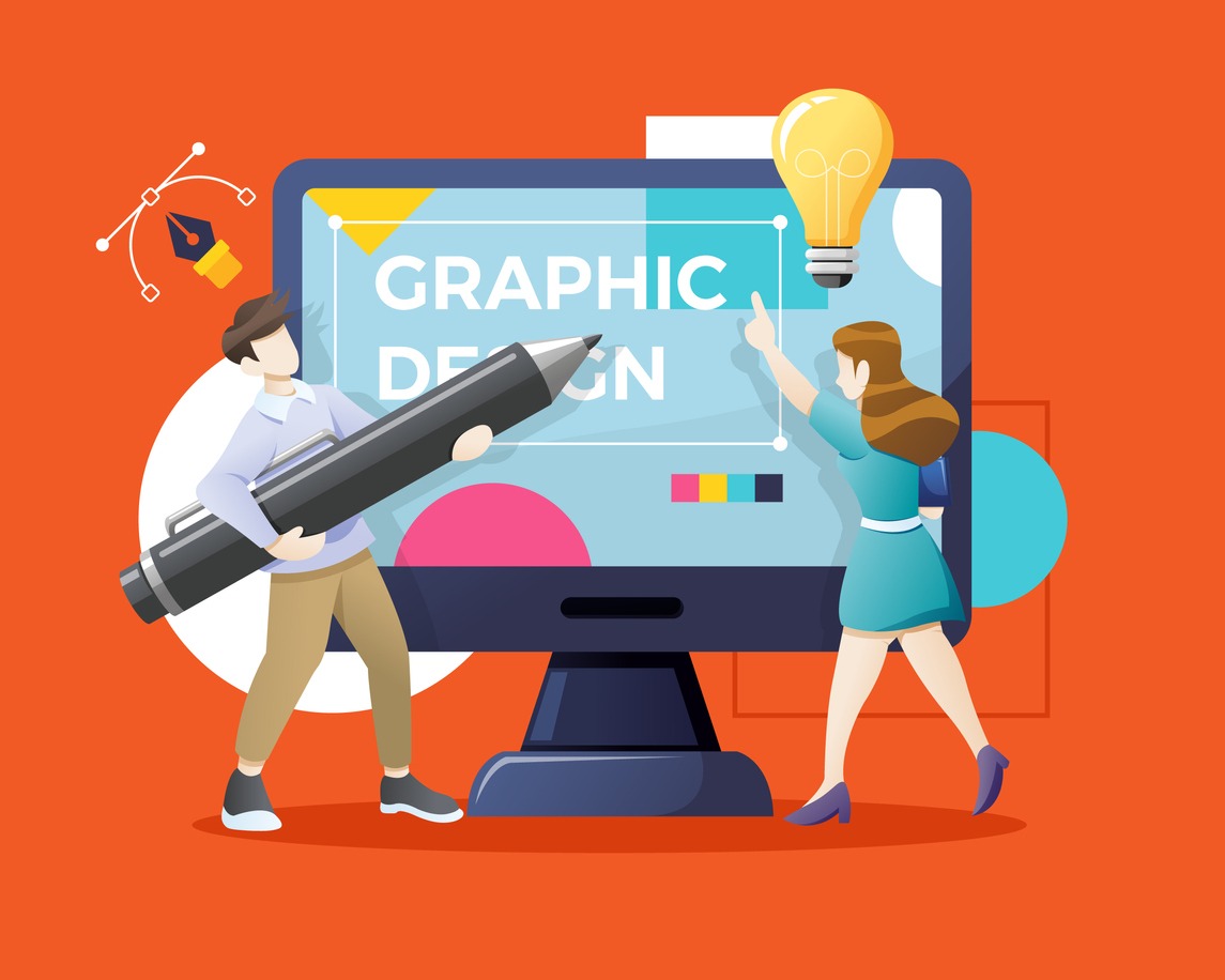 a vector art of graphic design concept