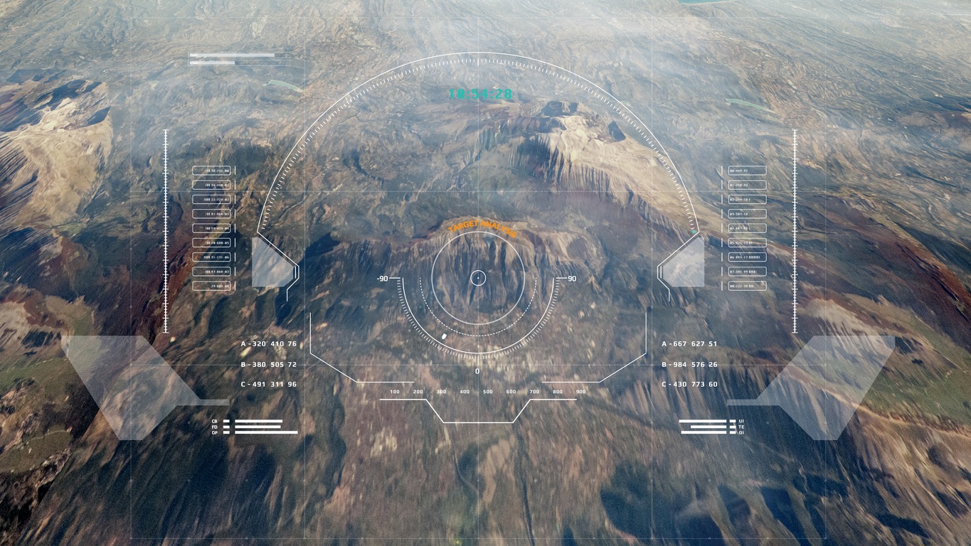 hud-futuristic-aerial-surveillance-flyover-mystery-mountain-for-enemy-target