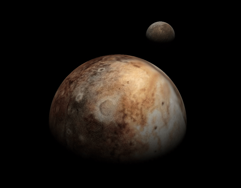 Pluto and Charon from New Horizons