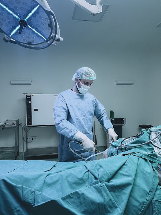 surgeon during endoscopic surgery