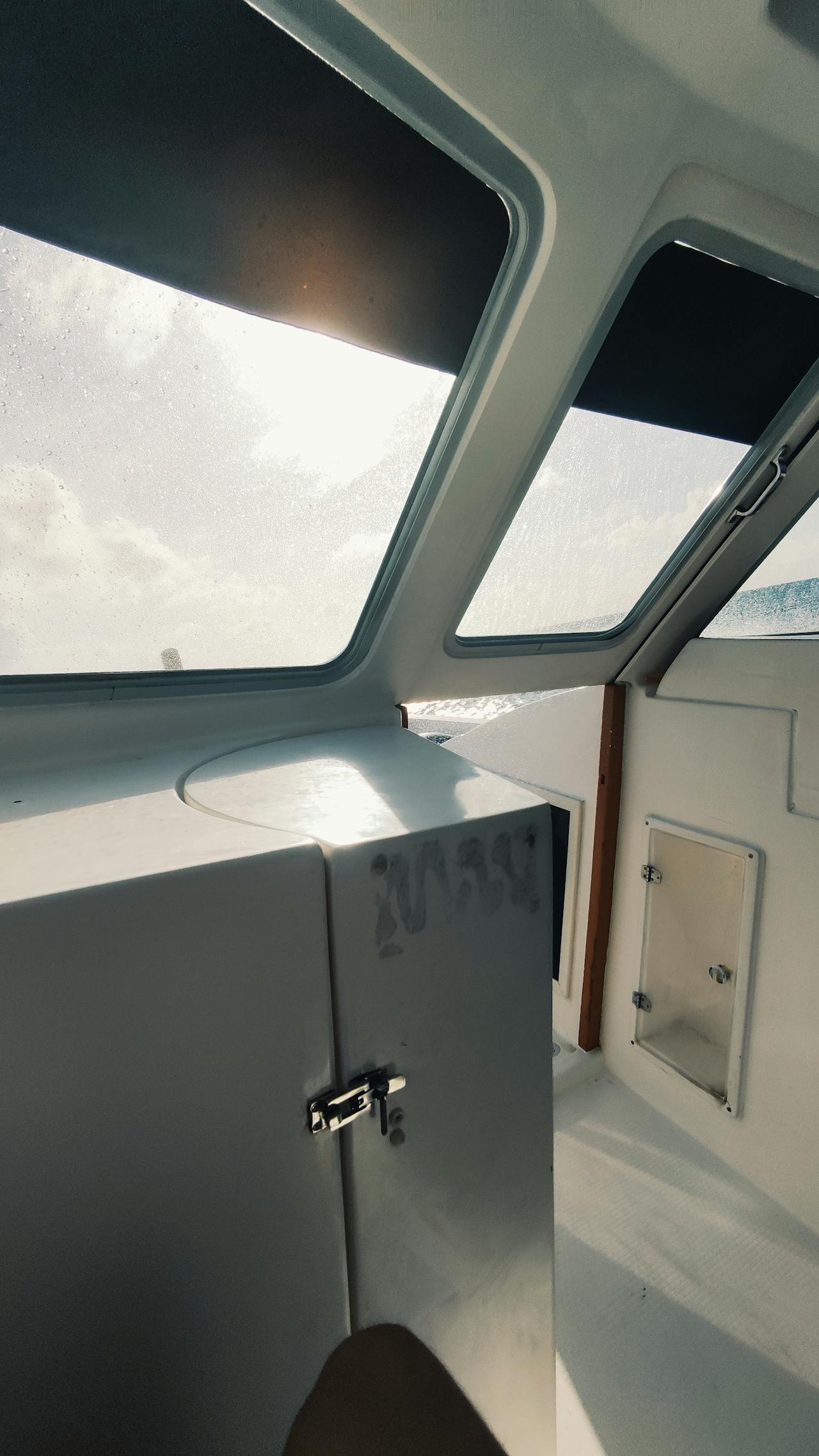 yacht windows with shutters